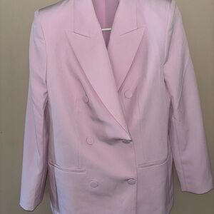 Express Light Pink Women's Double-Breasted Blazer